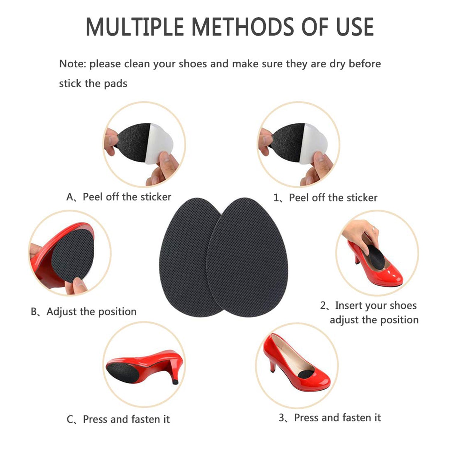 Self Adhesive Anti Slip Grip Sticker For Shoes, Sandals, Heels (1 Pc) Self Adhesive Anti Slip Grip Sticker For Shoes, Sandals, Heels (1 Pc)